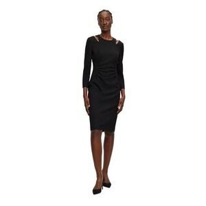Boss NWOT Black Dadeka Shoulder Cutout Sheath Dress Size 0‎